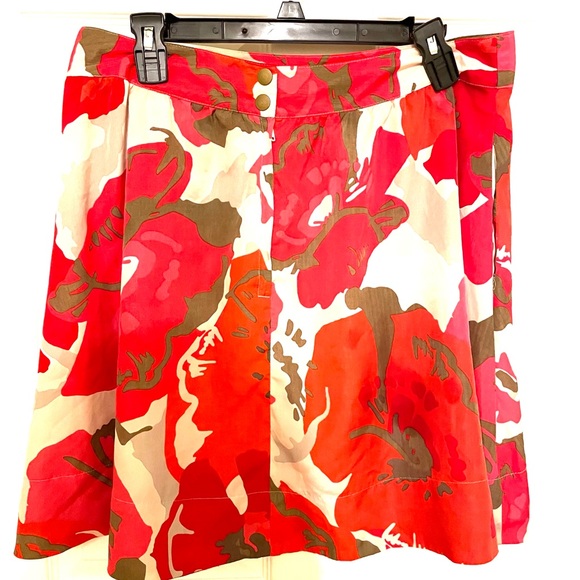 💝 New York & Company Orange Floral Skirt, Size 8 - Picture 2 of 5
